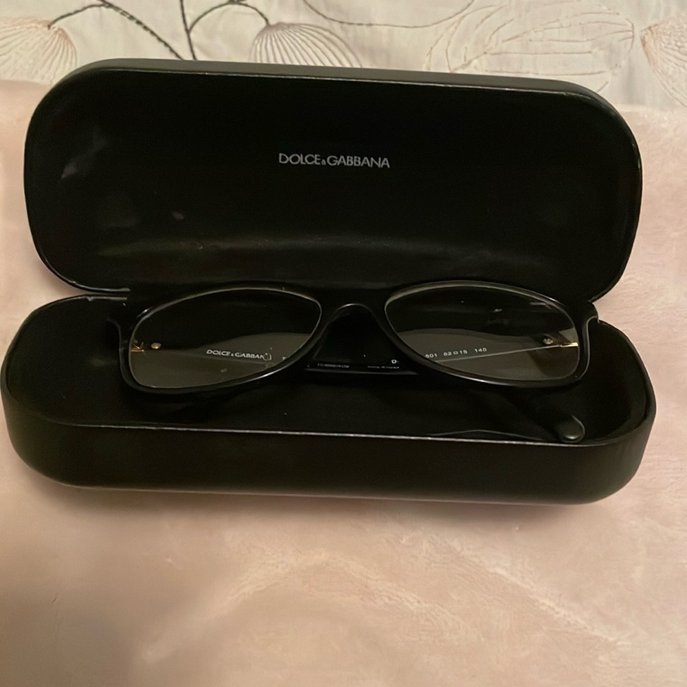 Dolce & Gabbana DG3322 501 black eyeglasses with black logo case